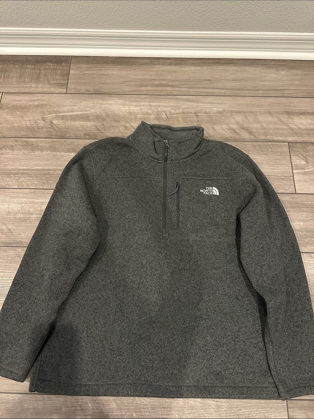 The North Face Men's Dark Gray Half-Zip Sweater